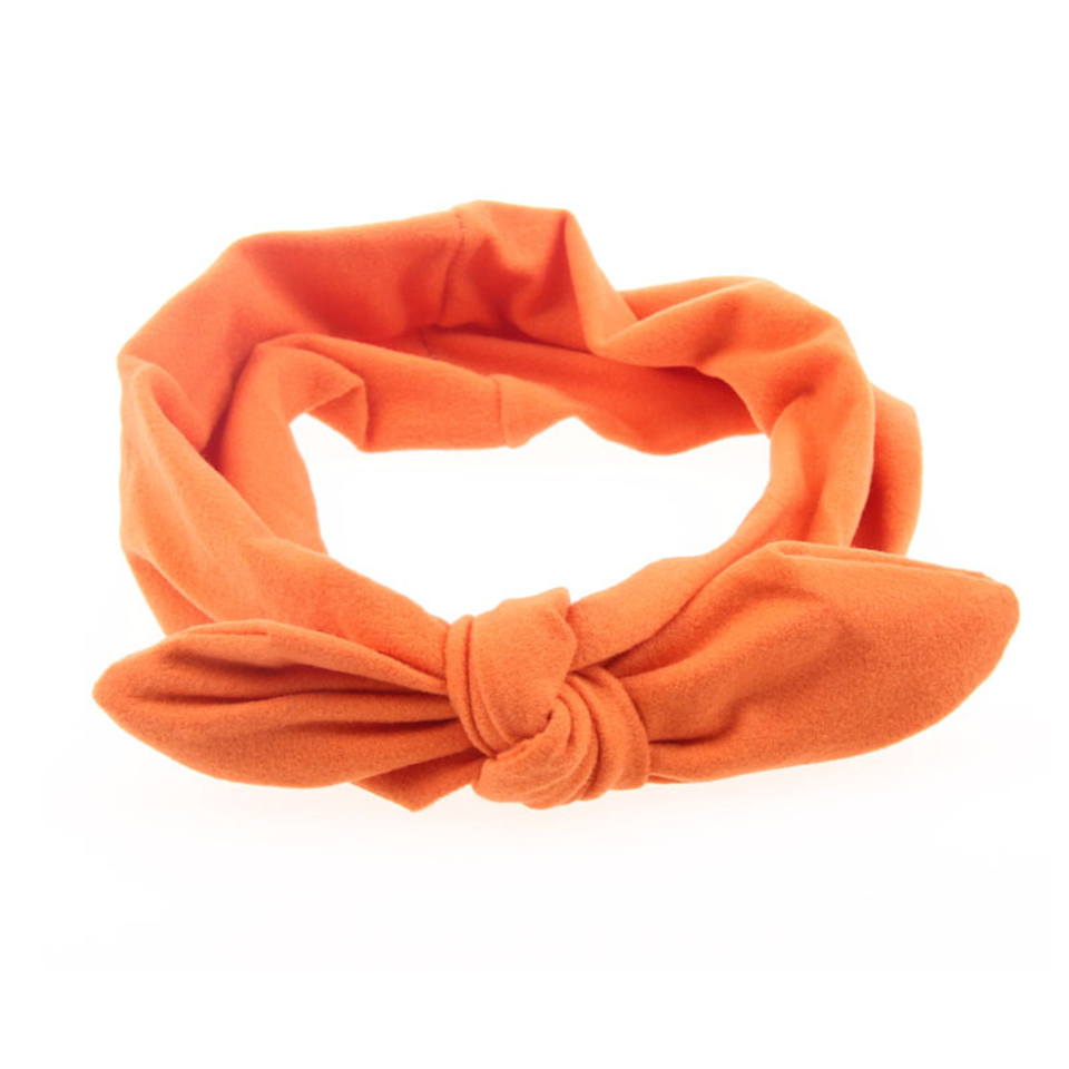 Diadema elástica con lazo de conejo para mujer, turbante con nudo, diademas para mujer, accesorios para el cabello para mujer: Naranja