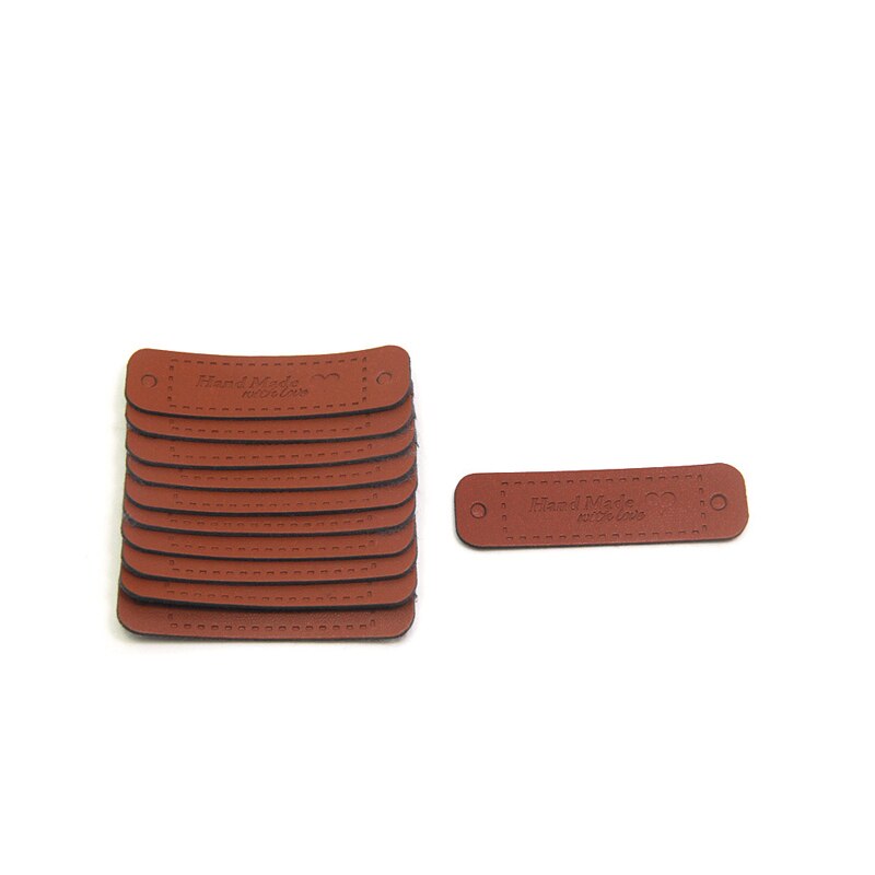 20 pezzi fatti a mano con amore abbronzante etichette fatte a mano indumento etichette fatte a mano in pelle artigianato fai da te