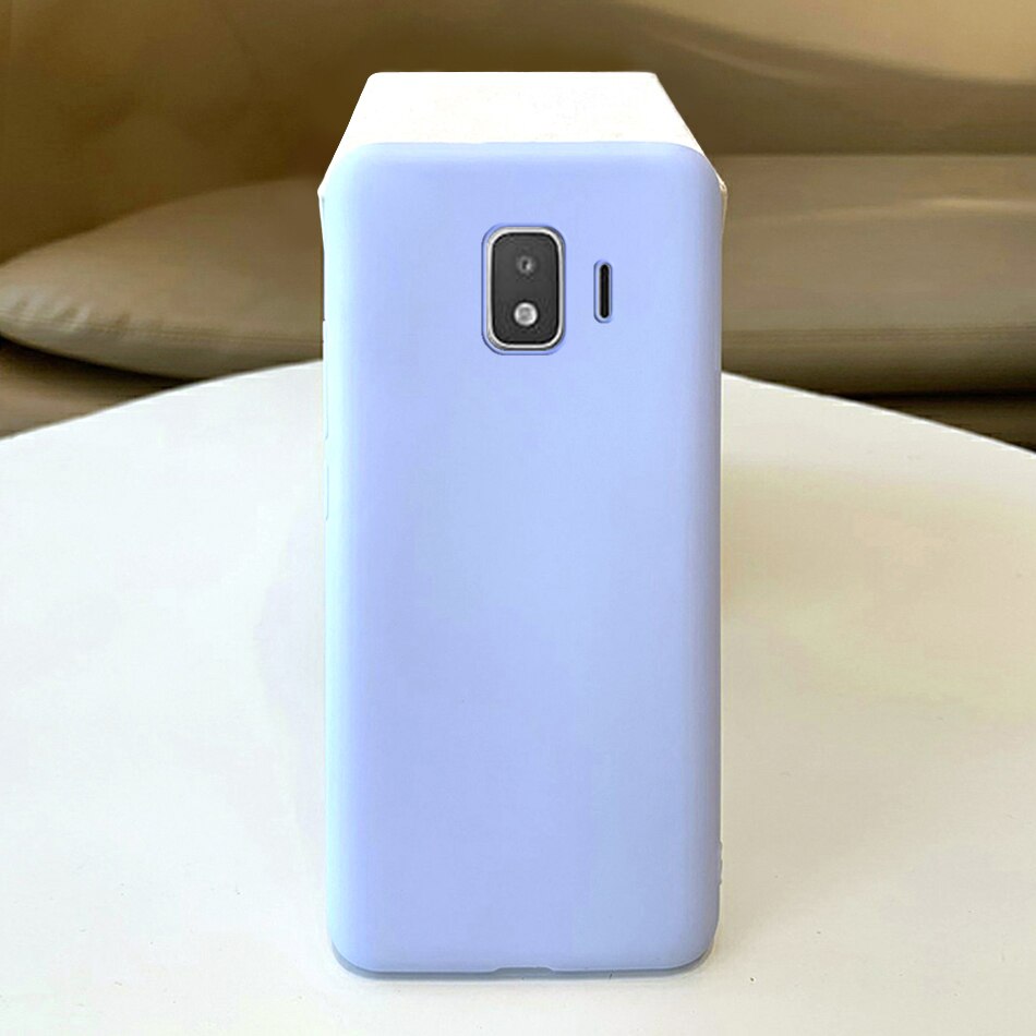 Voor samsung galaxy  j2 core telefoonhoesje siliconen snoep zachte hoes voor coque fundas samsung  j2 core  j260 sm-j260f hoesje: Lichtpaars