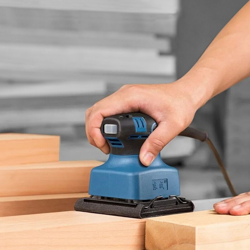 220V Flat Sander Woodworking Electric Sander Wood Putty Sheet Metal Paint Polishing Machine Sandpaper Machine Power Tool 240W