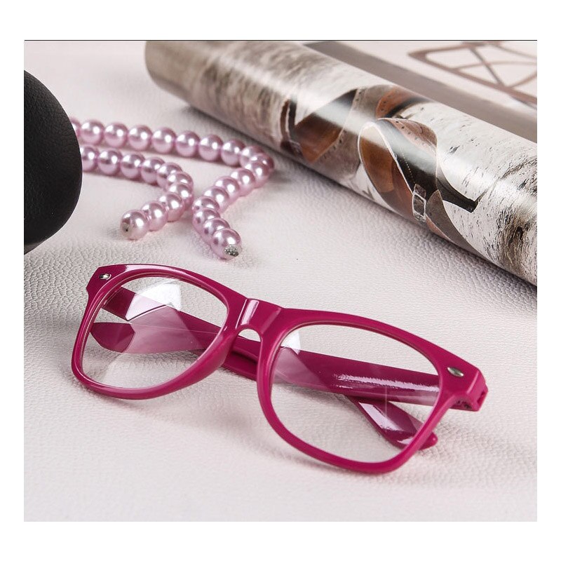 RBROVO Clear Glasses Frame Women Transparent Spectacle Frames Square Eyeglasses Frame Women Vintage Optical Frame Female: RoseRed-T