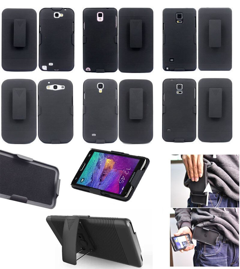 Man Waist Belt Clip Shell Holster Hard Back Case Phone Cover for Samsung Galaxy S8 Plus S7 Edge Note 8 9 5