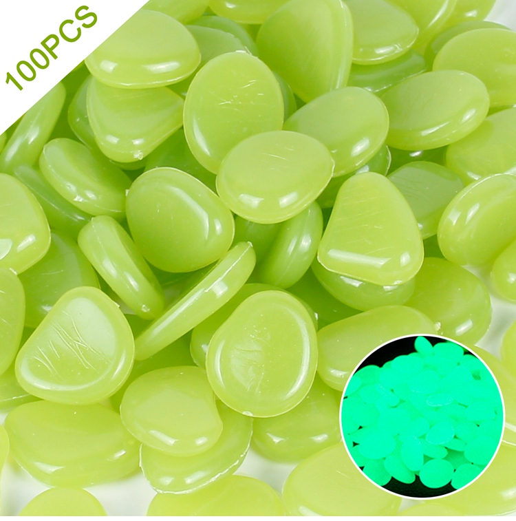 Luminous Garden Pebbles - Glow in the Dark Rocks for Outdoor Pool, Walkways, Patio, Lawn Decoration: 12