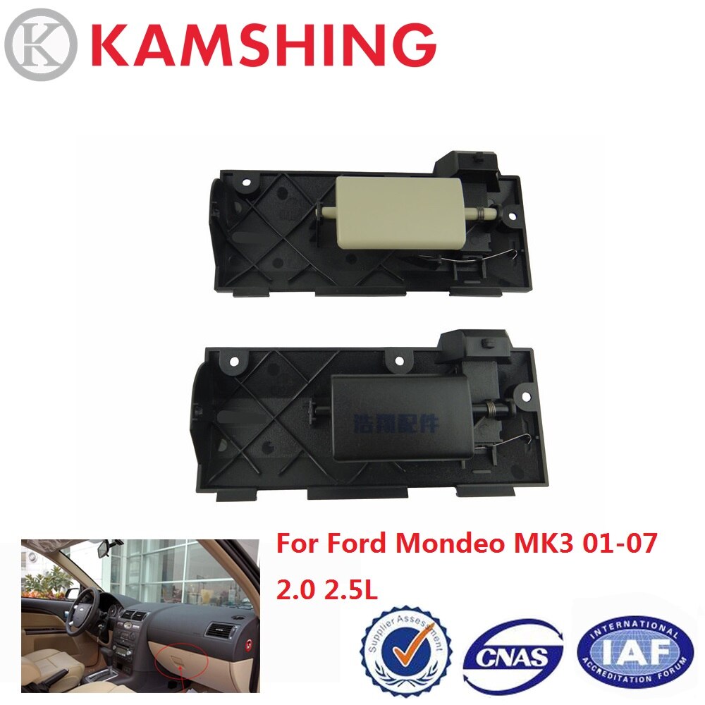 CAPQX-caja de almacenamiento para Ford Mondeo MK3 01-07 2,0 2.5L, guantera de consola Central de coche, pestillo de bloqueo, caja de herramientas, tapa, hebilla de bloqueo
