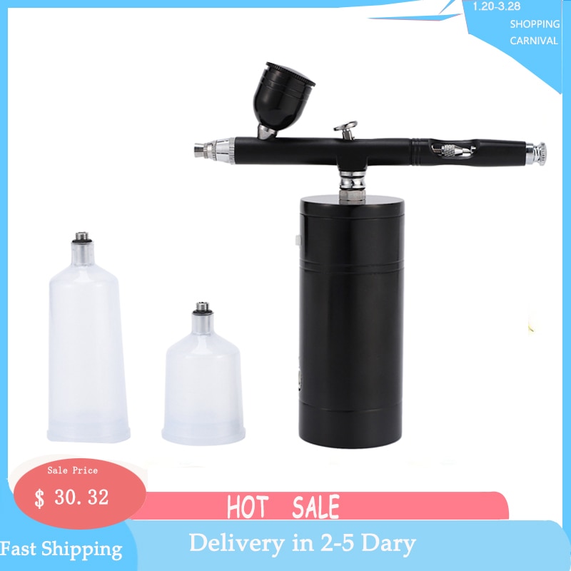 Draadloze Airbrush Kit, Airbrush Compressor, Hoge Capaciteit Inkt Cup Airbrush Voor Nail Paint Cake Kleuring