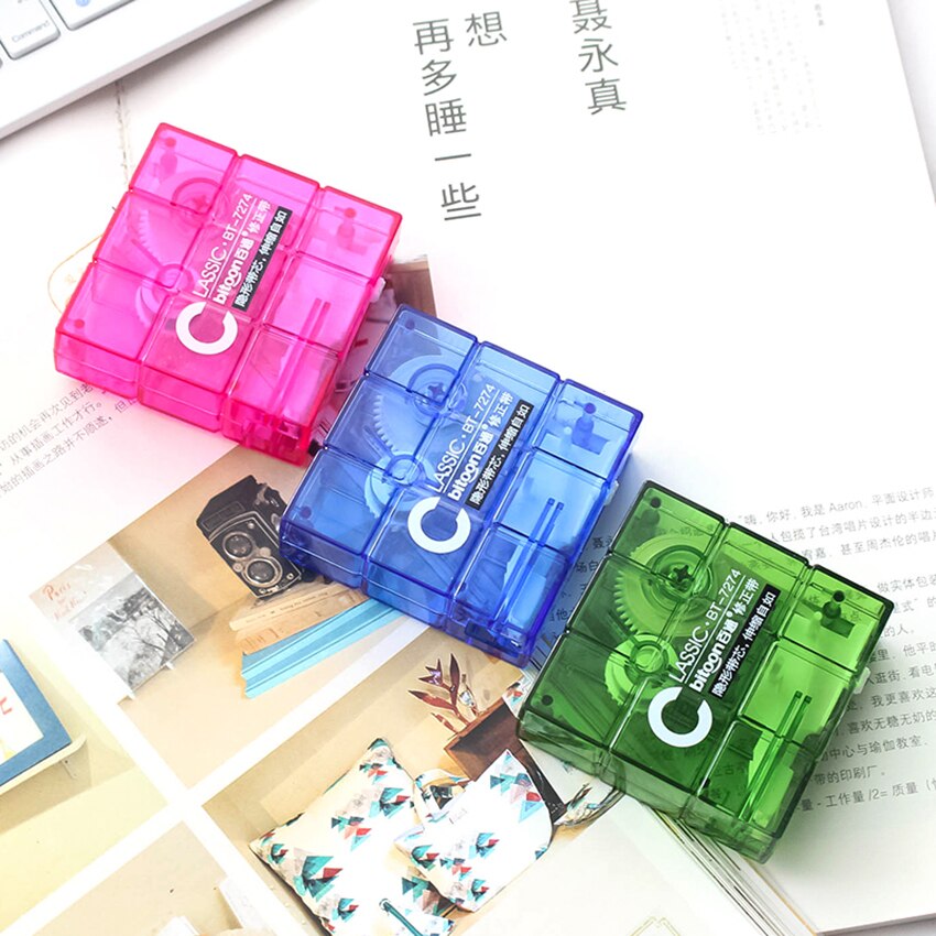 5mm*8m Transparent Correction Tape Corrector School Office Supplies Students Stationery Square Modified Tape