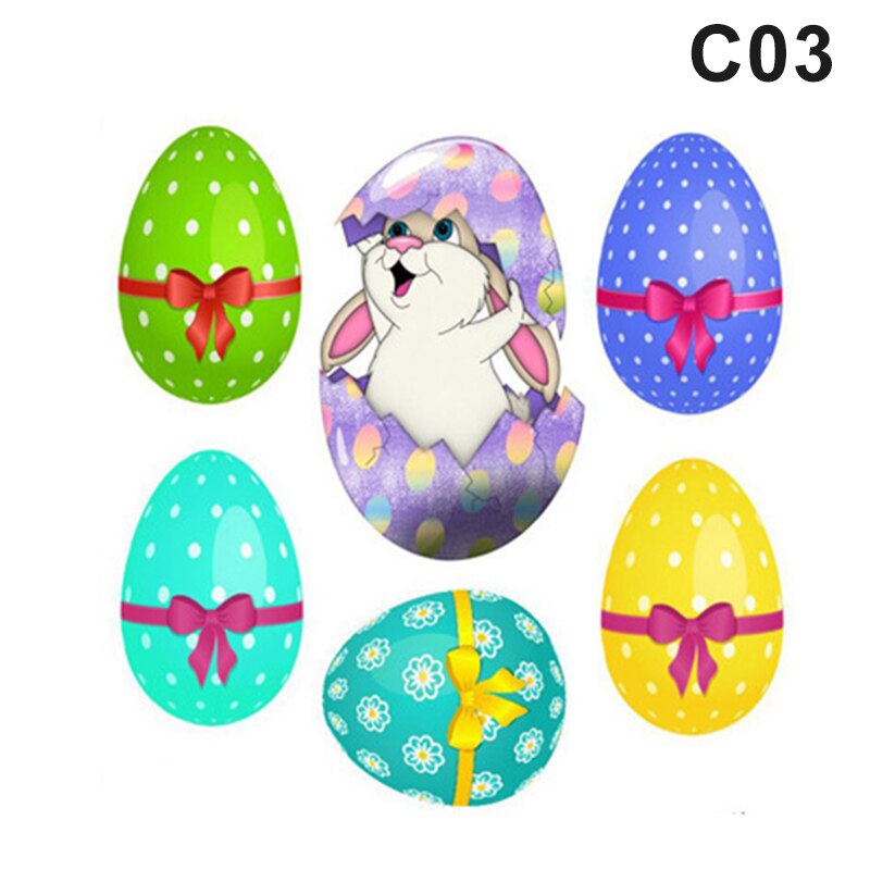 Easter Decorations Bunny Window Clings Decor For Home Office Kids School Party Decorations Supplies Hogard: c03