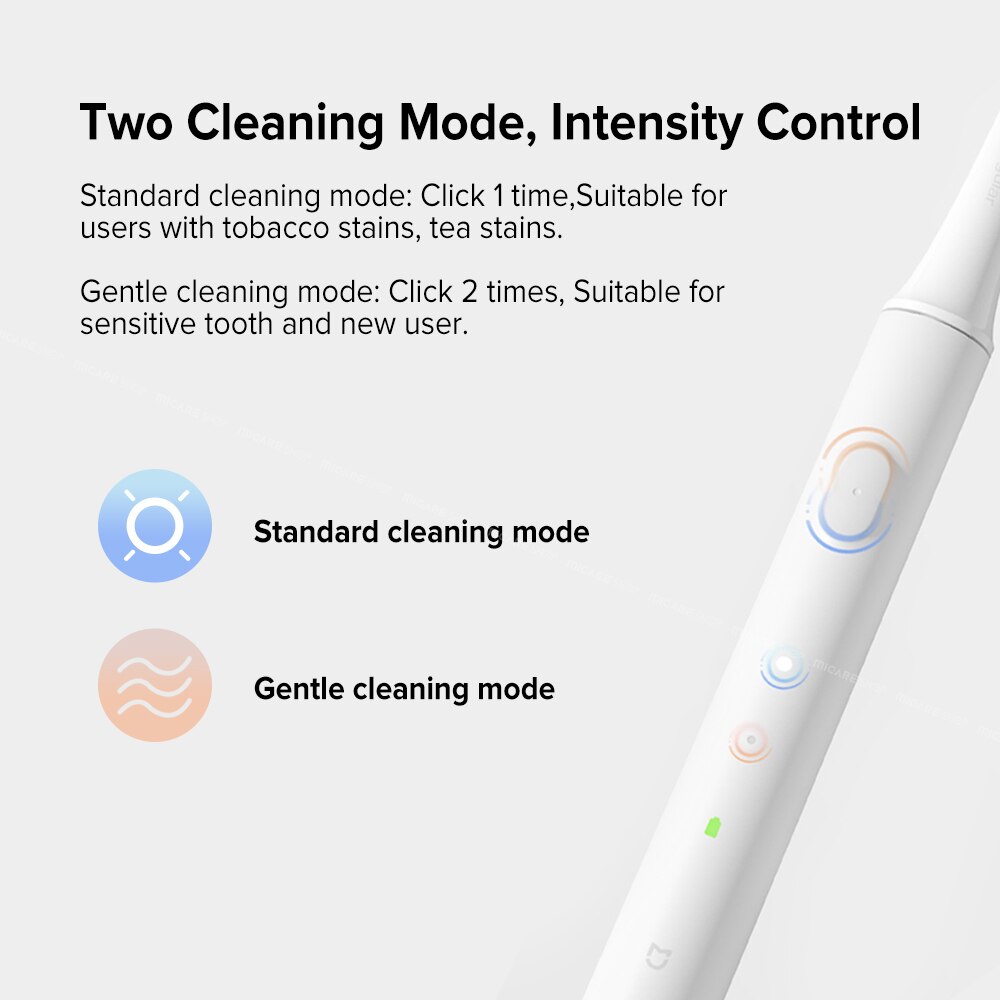 Xiaomi mijia  t100 sonisk elektrisk tandbørste voksen ultralyd automatisk tandbørste usb genopladelig vandtæt tandbørste