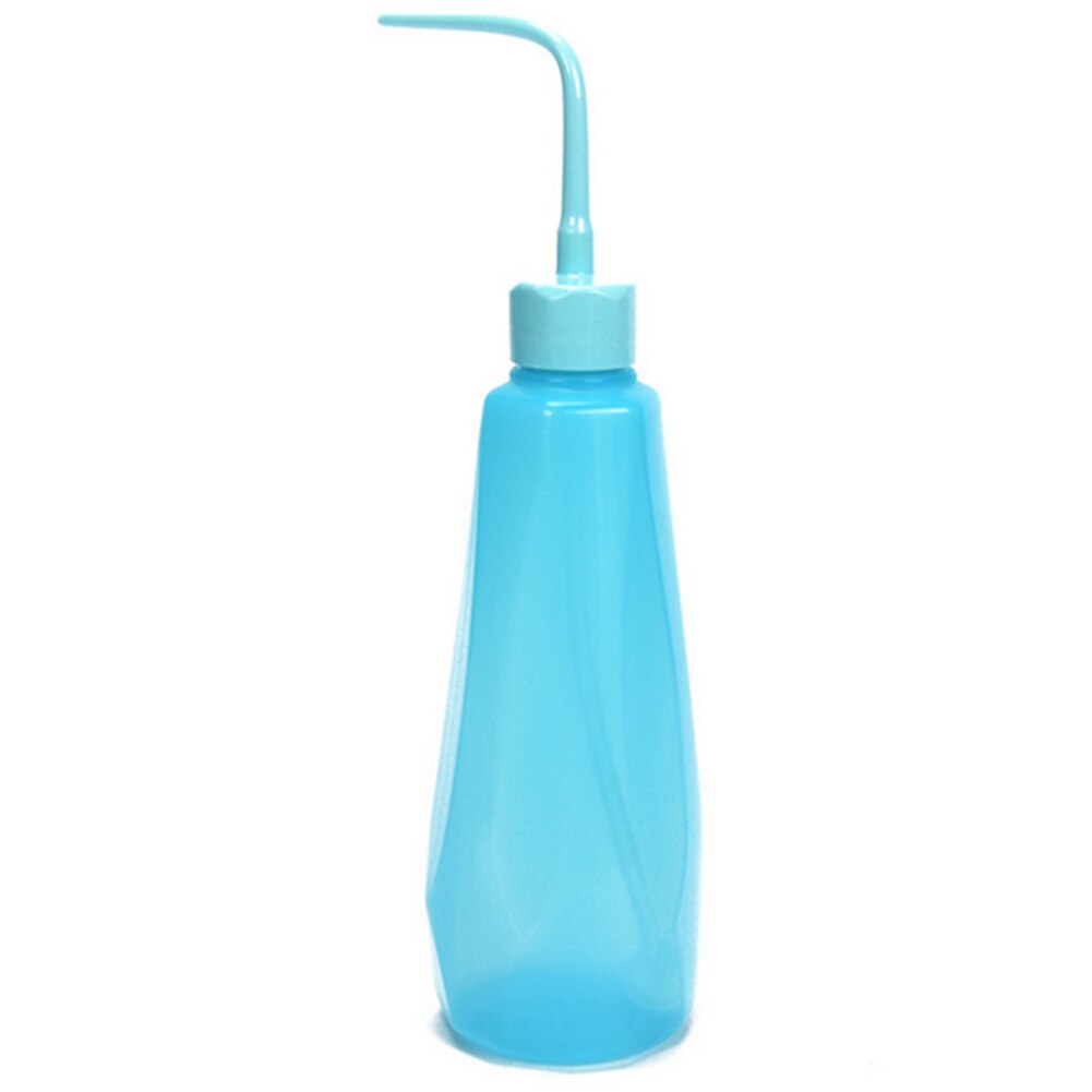 480ml mini tuingieters knijpfles sproeier met gebogen mond tuin irrigatie gereedschap: Blauw