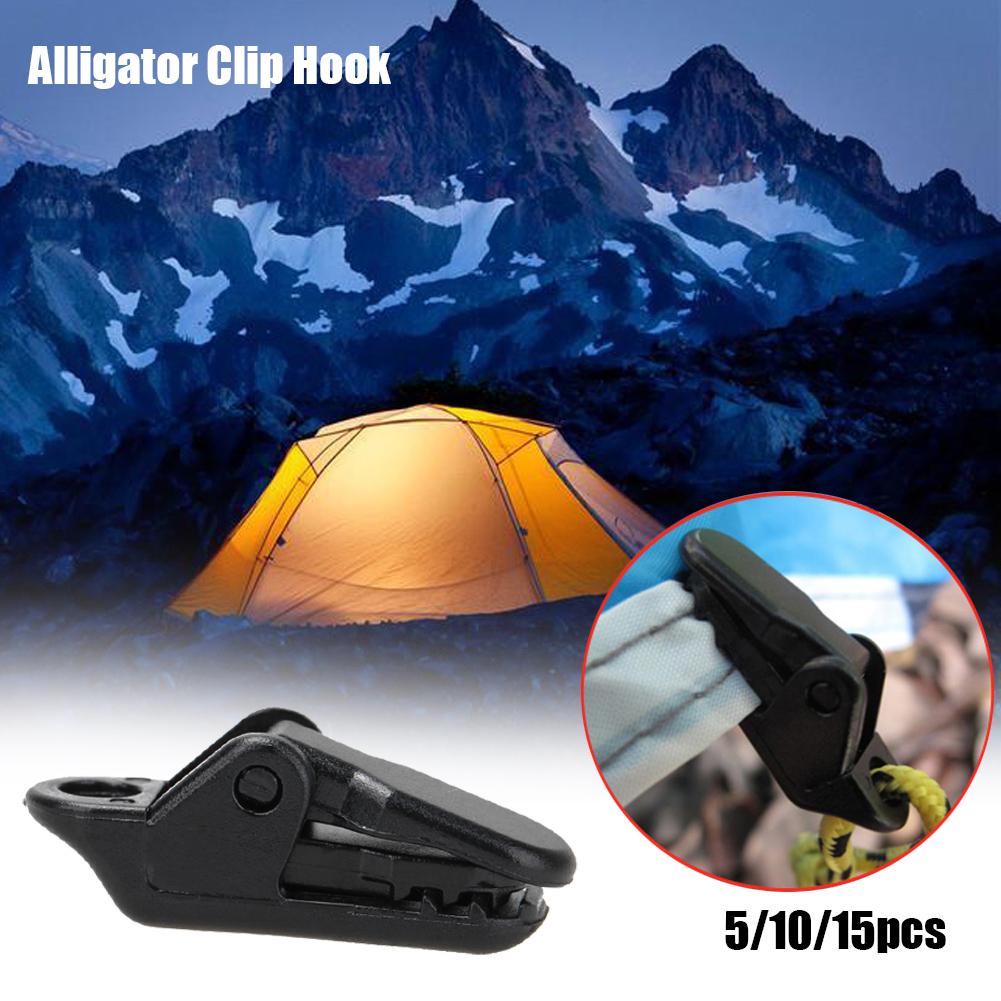 5/10/15 pcs plane clips alligator clip hook camping tent holder canvas tighten caravan pine grip tent accessories