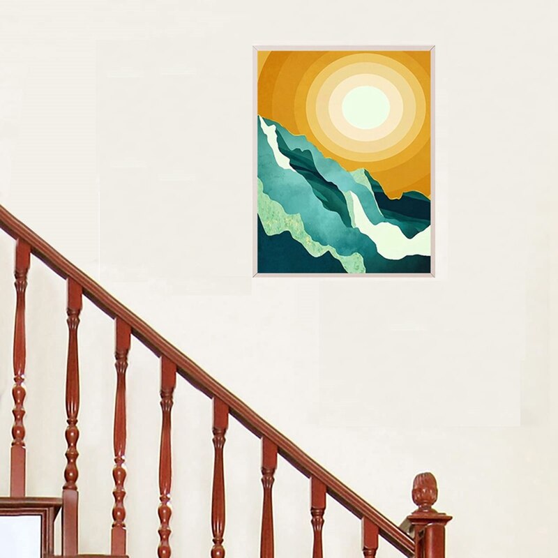 Landscape Diamond Painting Kit, Diamond Art Kits for Adults &amp; Kids, Abstract Scenery Paint (11.81 x 15.75 In)