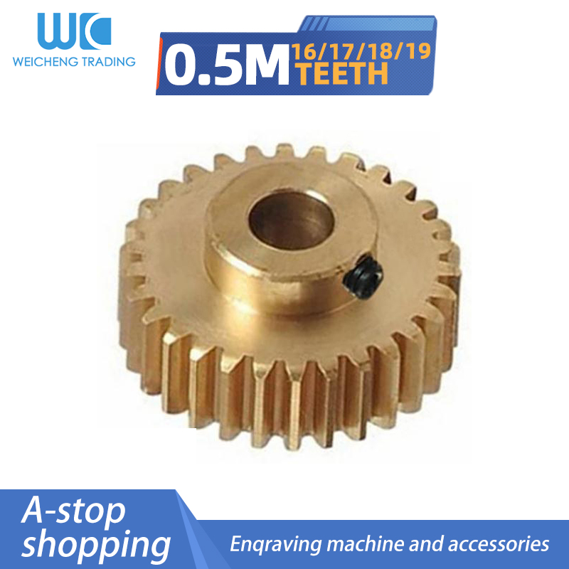 5 pc Koper gear boss 0.5 modus 16 17 18 19 tand precisie 3D printer encoder miniatuur kleine modulus