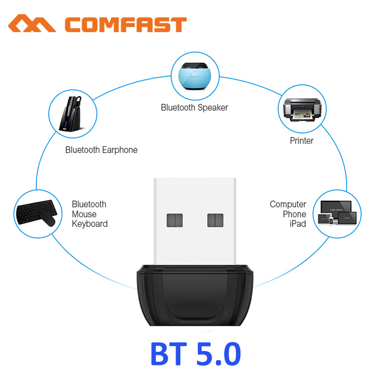 Bluetooth 5.0 Usb Adapter Voor Pc Windows 7 8 10 Computer Laptops Receptor Bluetooth Zender Speaker Oortelefoon Dongle
