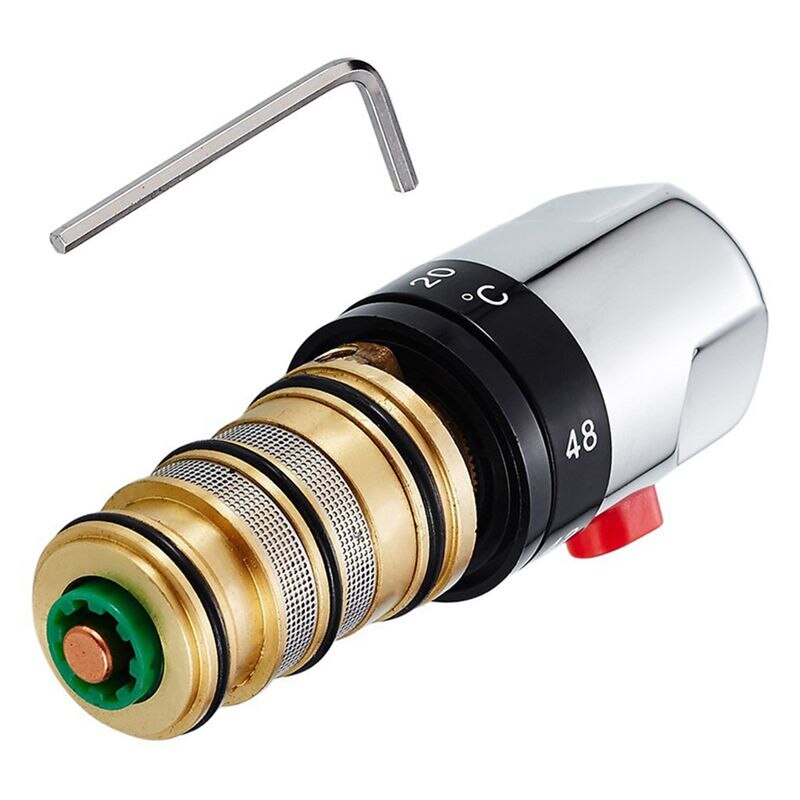 Brass Thermostatic Mixer Valve Thermostatic Cartridge Chrome Temperature Control Shower Mixer Valve Constant Temperature Valve: HWSL-04