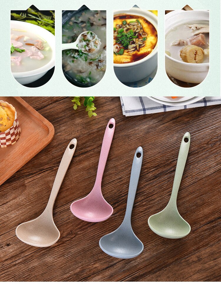 Wheat Straw Stalk Spoon Gadgets Kitchen accessories Ladle Rice Soup Spoon Tableware Meal Dinner Spoon kitchen Tools
