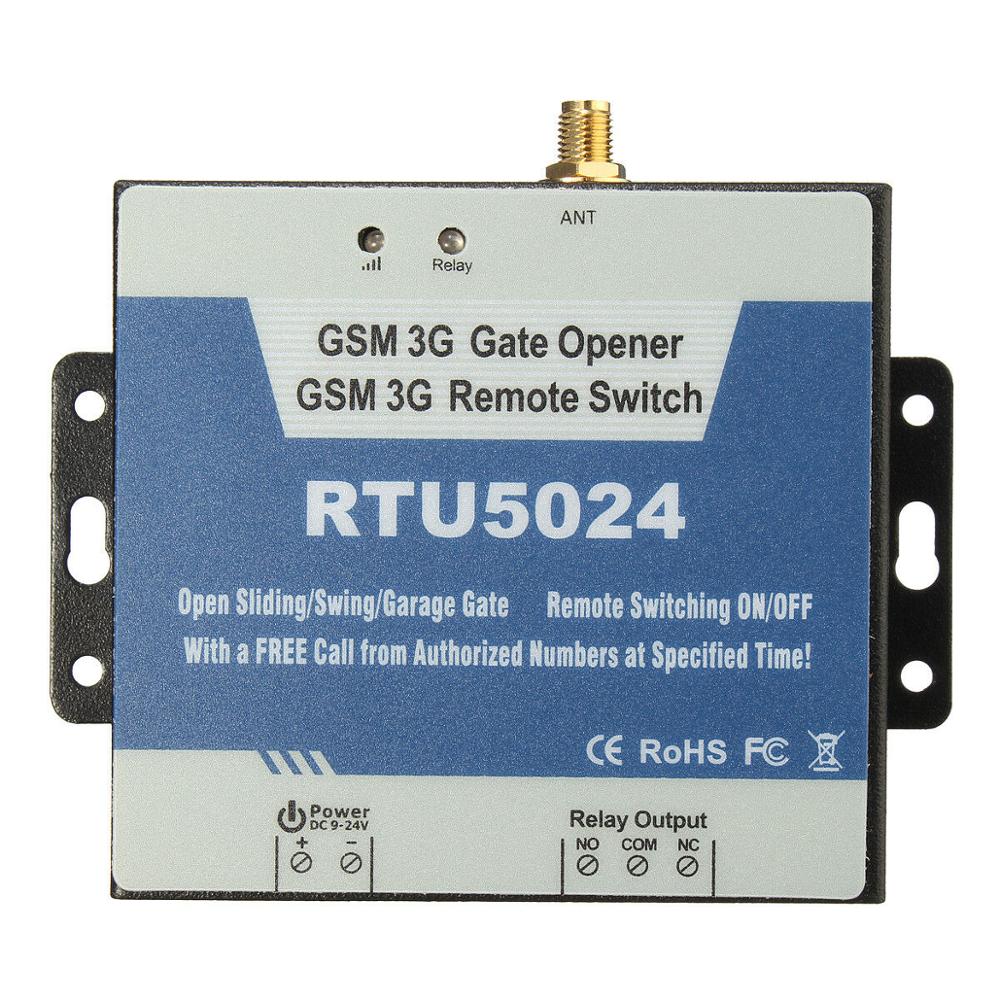 RTU5024 GSM 2G o 3G puerta abridor relé interruptor Control de acceso remoto puerta inalámbrica para puerta corredera de garaje