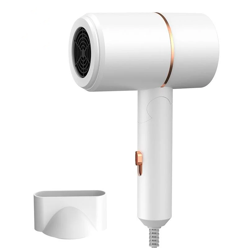 Mini secador de pelo plegable, 800W, seguro, baja potencia, iones negativos hidratantes, cuidado del cabello para el hogar, viaje, dormitorio, secador silencioso: Gris oscuro / US