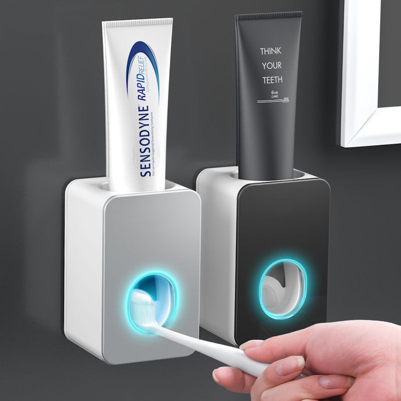 Automatische Tandpasta Dispenser Tandenborstelhouder Wandmontage Lui Tandpasta Squeezer Badkamer Accessoires Set