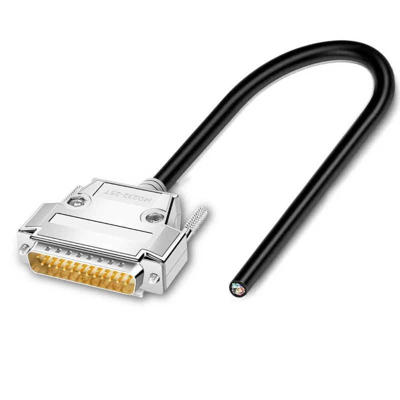 DB9 DB15 DB25 Connector Cable 24AWG 9/15/25 Pin Soldering-free Signal Line Male Female RS232 Serial Port Plug Shielded Data Wire: Pink / 80-99Pcs