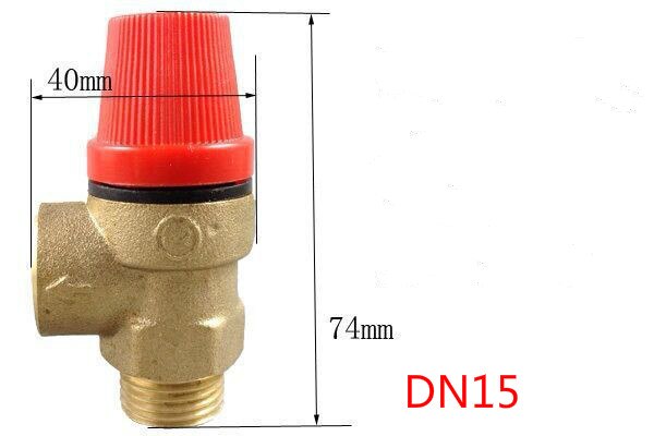 Válvula de latón, válvula de seguridad de 1/2 "DN15 3/4" DN20 3-10 bar, válvula de alivio para calentador de agua solar