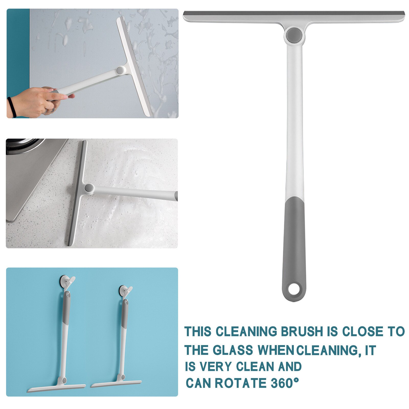 1pc home bathroom shower scraper silicone glass window scraper for shower door window decontamination cleaning handle scraper