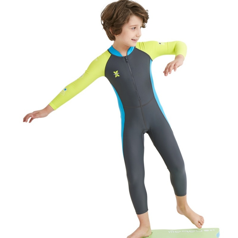 The One-piece Neoprene Kids Diving Suit Wetsuit children for boys girls Keep Warm Long Sleeves UV protection Swimwear