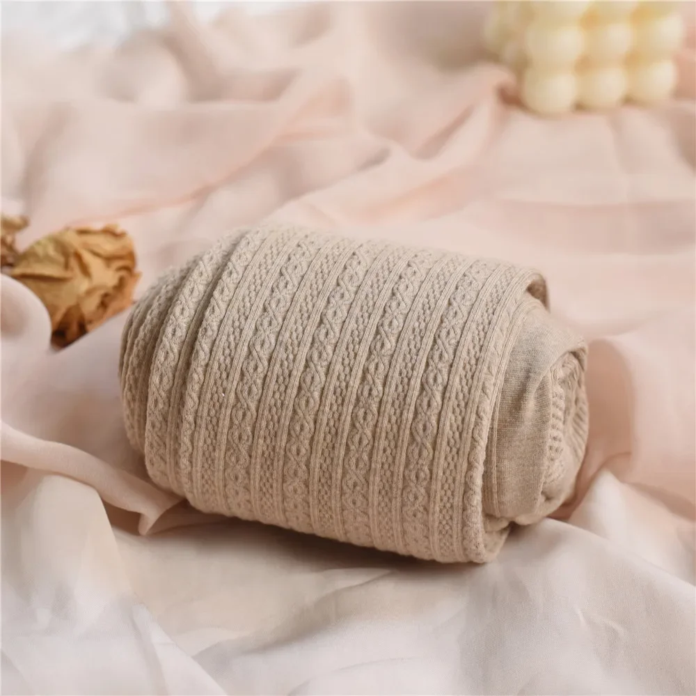 Japanse Winter Verticale Bar Warme Panty Haver Kleur Mager Volledige Voet Verdikte Basis Sokken Snoep Kleur Foundation Pluche Panty: green