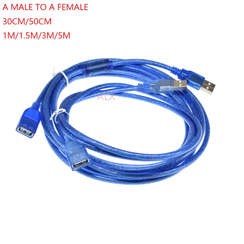 0.3 m 0.5 m 1 m 1.5 m usb 2.0 type a male naar EEN vrouwelijke usb-kabel verlengkabel