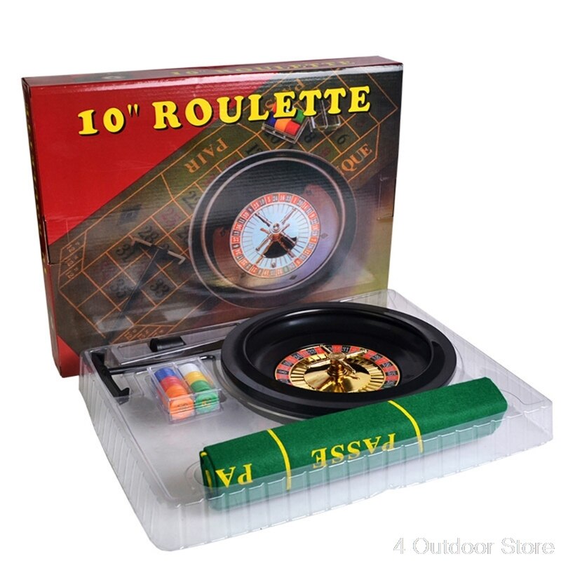 10 tums roulette speluppsättning casino roulette med duk poker chips för bar ktv party borad spel  s25 20