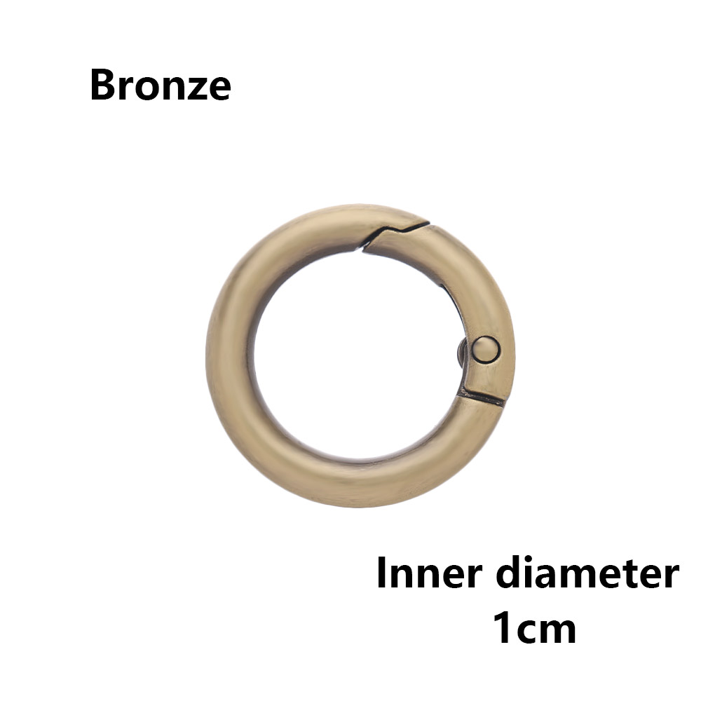 2 Stuks Riem Gesp Clips Trigger Bagage Leathercraft Spring Gate Sluiting O Ring Hond Sleutelhanger Karabijnhaak Tas Accessoires: 1cm - Bronze