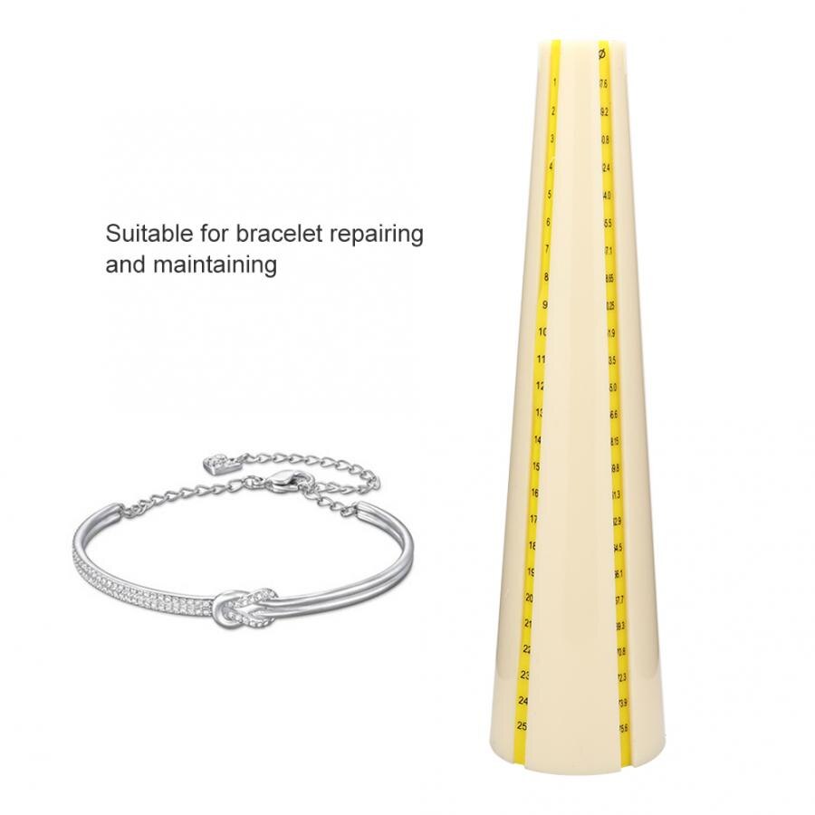 Plastic Bracelet Measuring Mandrel Stick Sizer Jewelry Hammer Measuring Repairing Making Tool for Jeweler