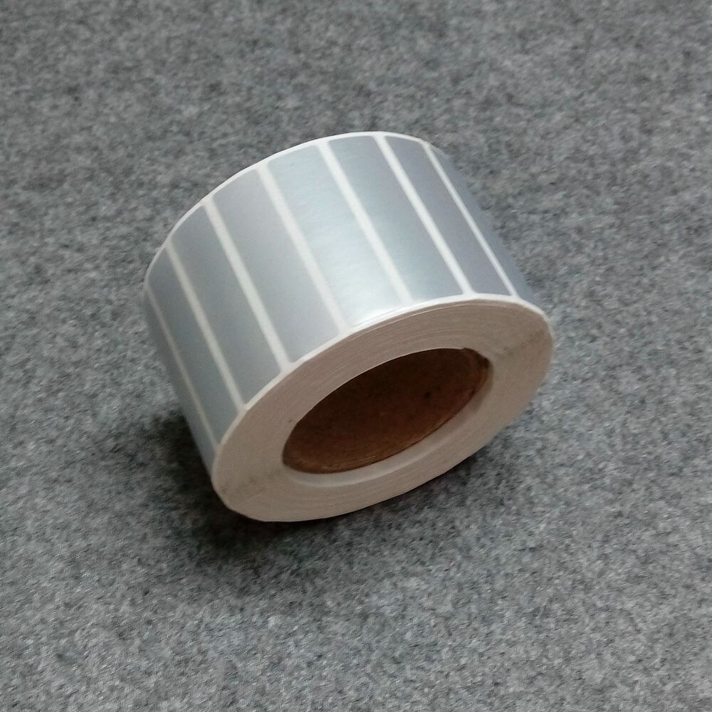 Silver husdjursdekal 40*15mm 1300 st/rulle termotransfer silver husdjursetikett vattentät rivsäker oljesäker streckkodsetikett