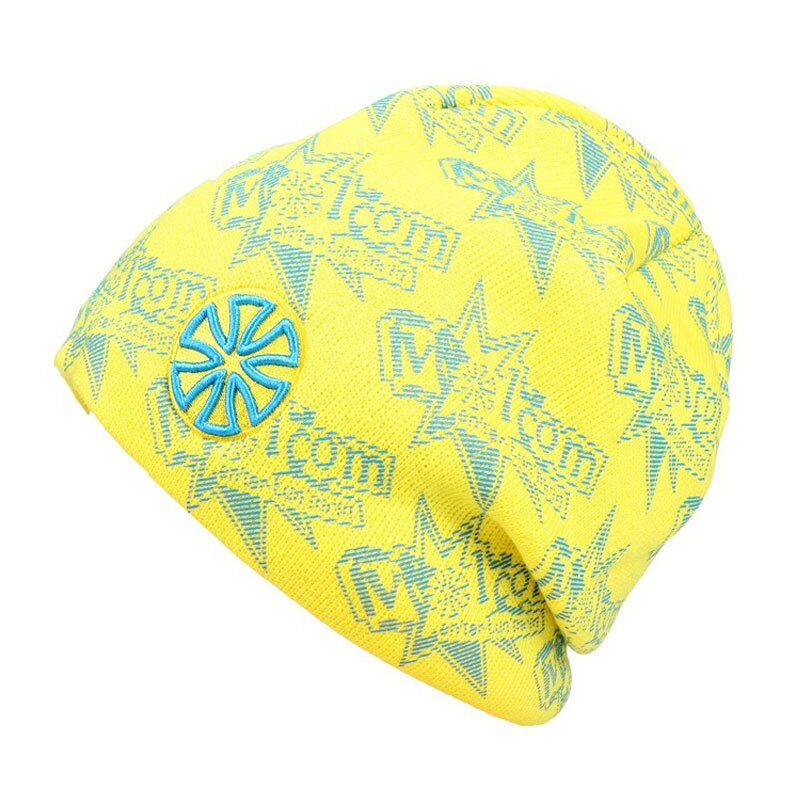 Sn.su.sk menn polar fleece caps dame varme vinter ski luer strikking skating caps for kvinne turtleneck luer snowboard lue 5270: Gul