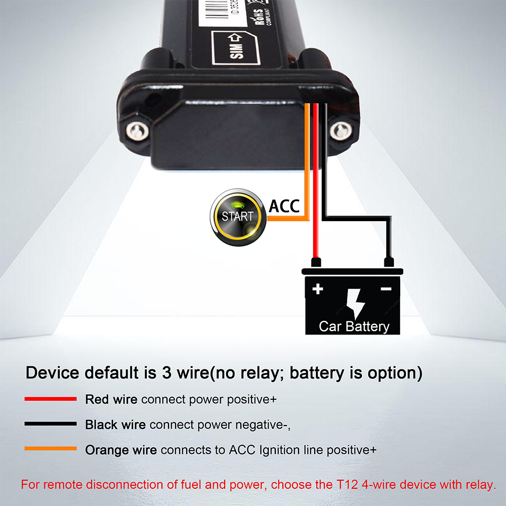 Lokalizator GPS T12 z wbudowaną baterią ST-901 12~80V szeroki zakres napięcia robić samochodu motocykla pojazdu urządzenie GPS z aplikacją na całe życie