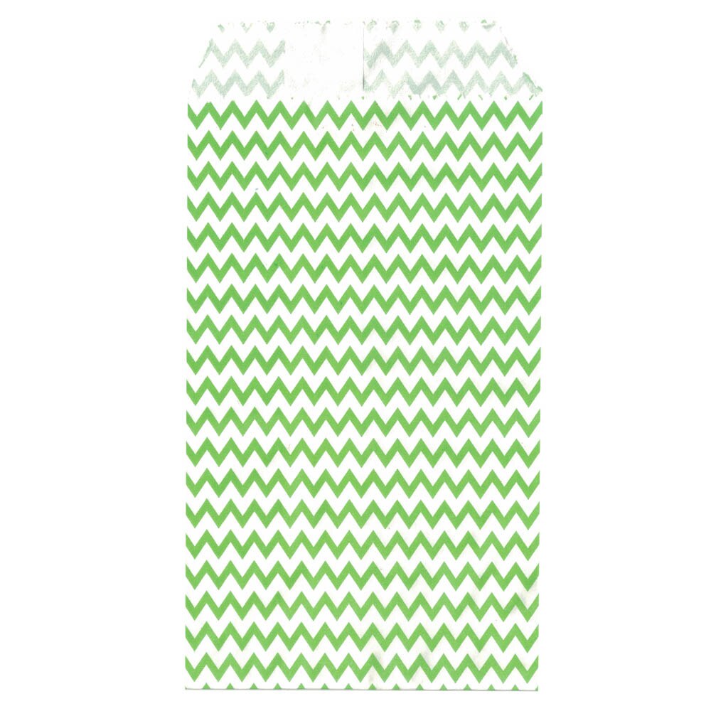 Mini Chevron Kraft Papieren Zakken, Bruiloft Uitnodiging Wenskaarten Papier Bag 25 Stks/partij: green