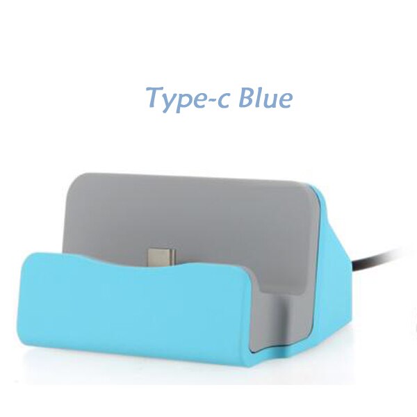 Station de charge USB Type C 3.0, pour Lg G6 Motorola Moto Z Z2 Z3 Play G5 G6 Plus Umidigi Z2 S2 A1 Pro, chargeur: blue color