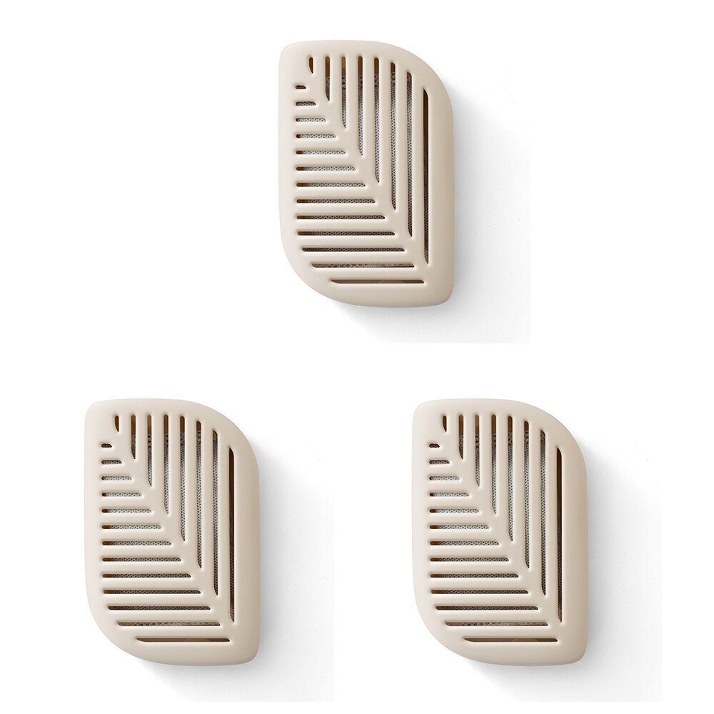 Leaf-Vormige Actieve Kool Ontgeuren Doos, Ontvochtigen En Ontgeuren Bamboe Houtskool Luchtzuiverende Tassen, 3 Packs: Ivoor