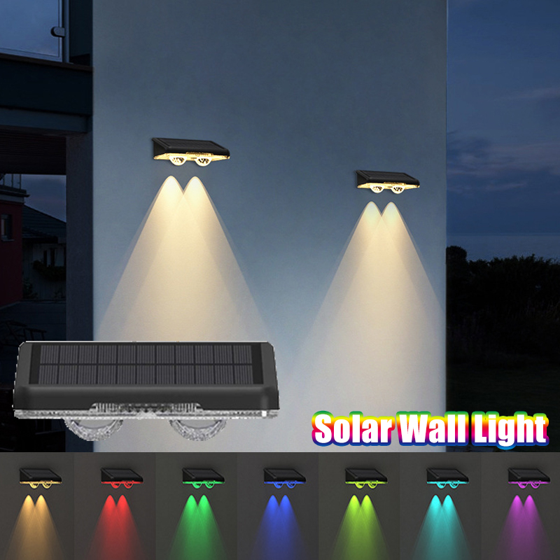 Solar LED-licht Solar wandlamp buiten IP65 waterdichte hoge helderheid lichtgevende verlichting voor buitentuin balkondecoratie