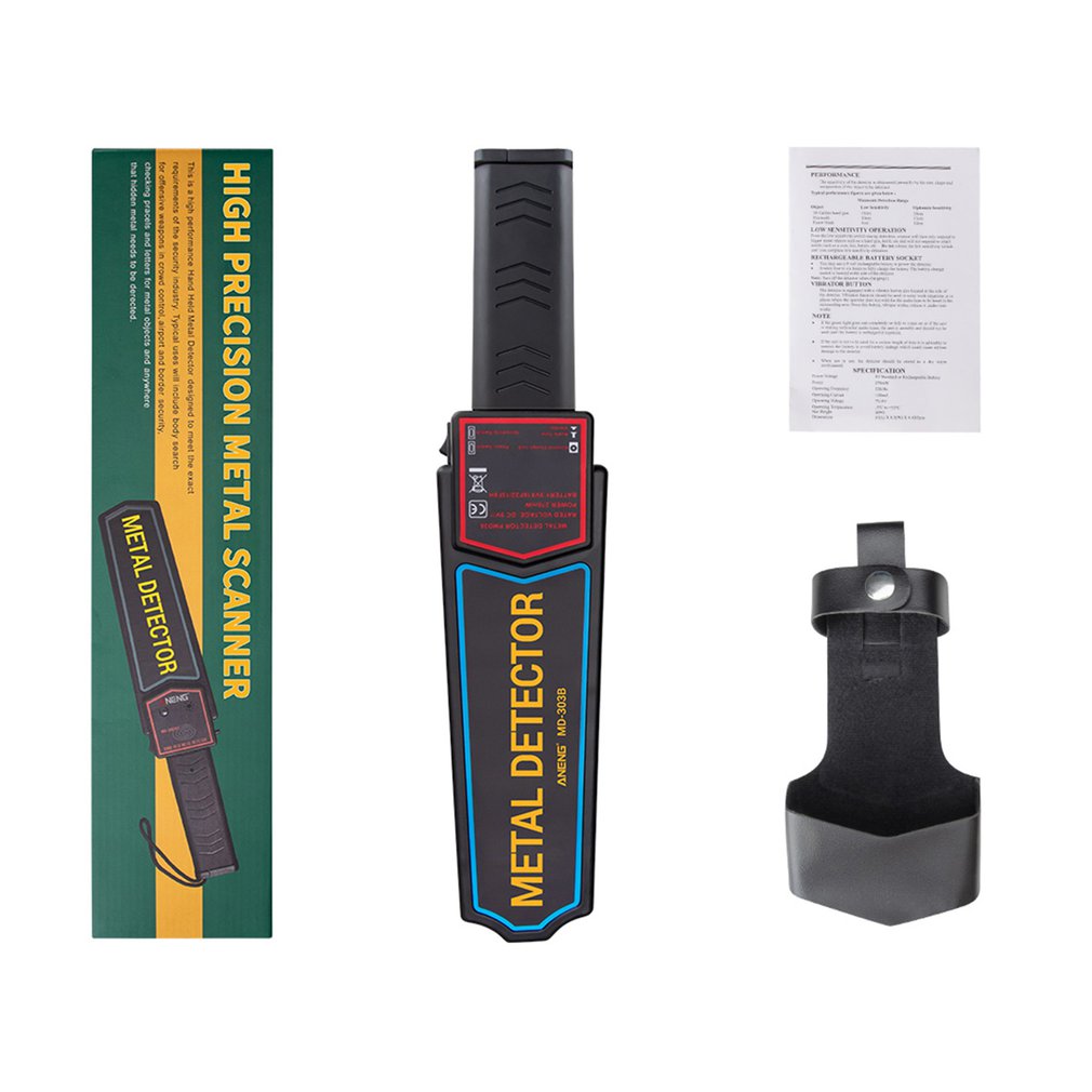 MD303B Security Metal Detector Pinpointer High Sensitivity Pointer All Metal Gold Finder Wiring Wall Detectors