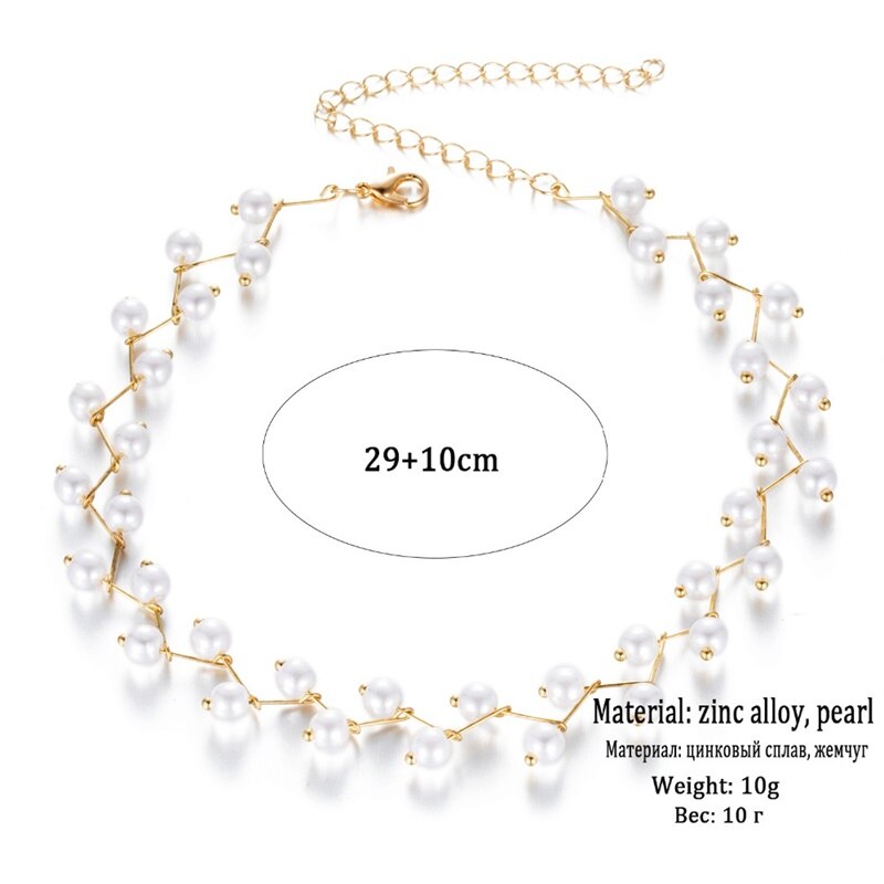 Ladies Flower Pearl Necklace Party Pendant Necklace Women Neck Necklace Jewelry