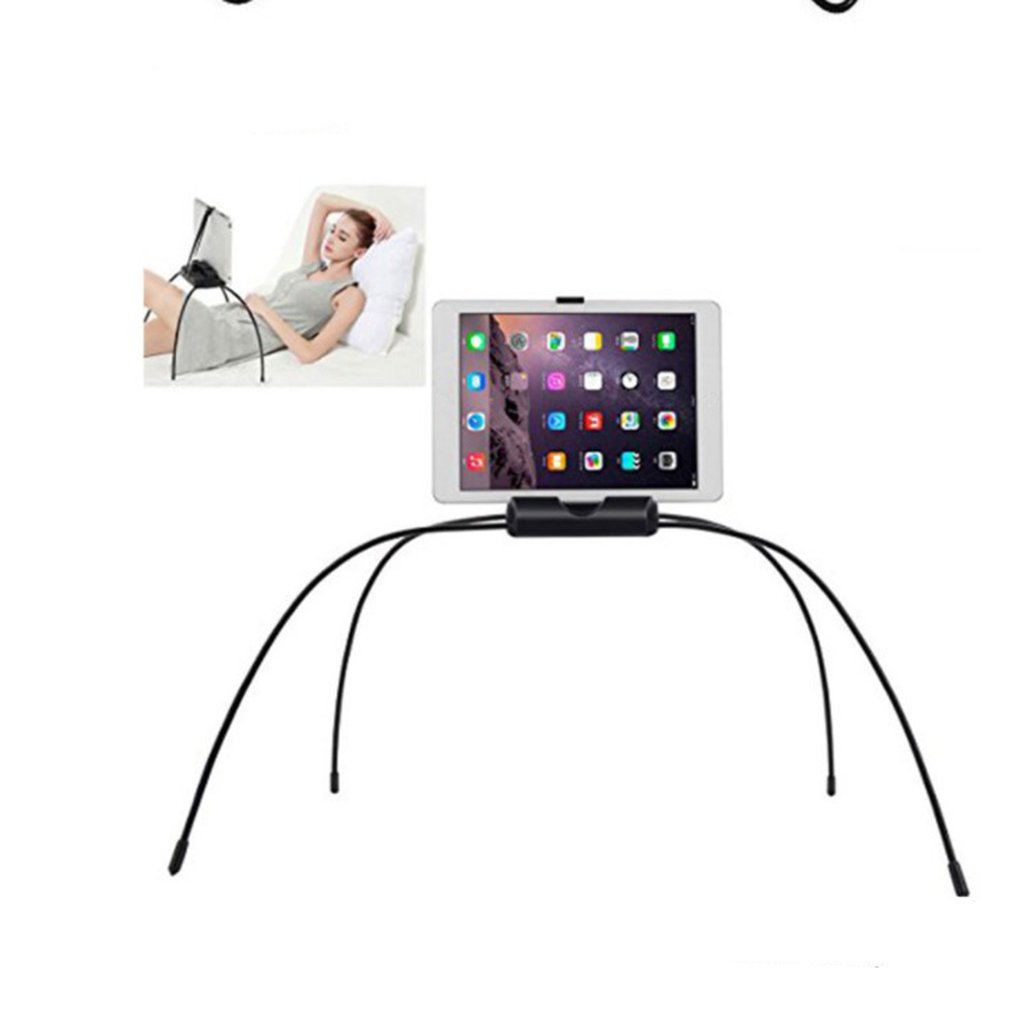 Universeller, faltbarer und flexibler tablet-ständer für bett und sofa, halterung aus kunststoff, verstellbare halterung, spinnenständer