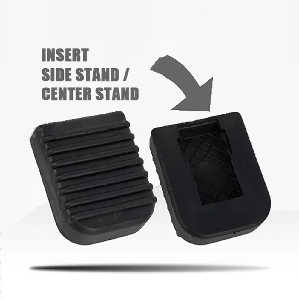1 stks Zwart Rubber Motorcycle Stand Pad Motorcycle Side Stand Kickstand Voet Extension Ondersteuning Voet Pad Base Motorcycle Accessoire