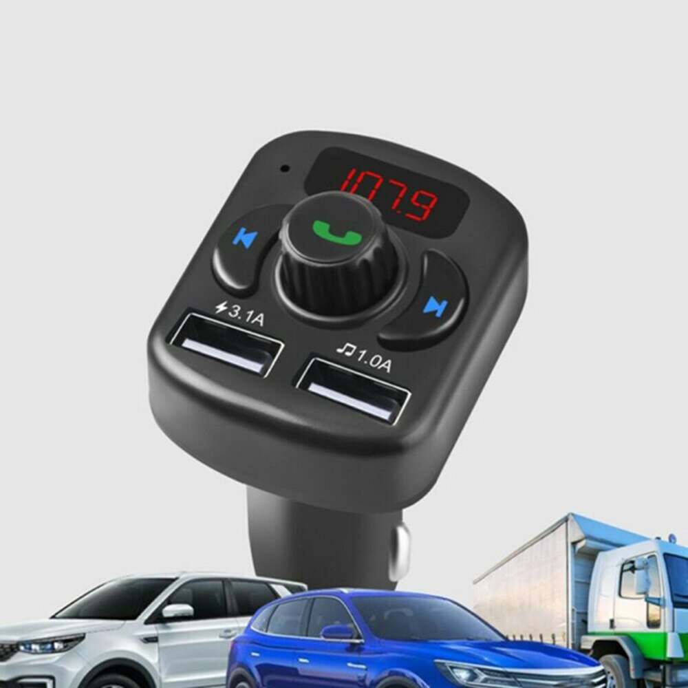 Draadloze Bluetooth Handsfree Car Kit Fm-zender MP3 Speler Dual Usb Charger Brand En