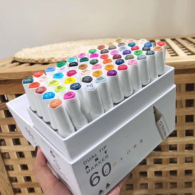 Touch Fine Markers Sets For Drawing Painting Set Sketch Marker Pen Set 30/60/80 Colors For School Art Supplies: 60pcs with pen box