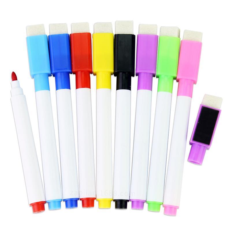 8colors Erasable magnetic White Board Marker Pen Whiteboard Marker Chalk Glass Ceramics Office School art marker colorful ink: Default Title