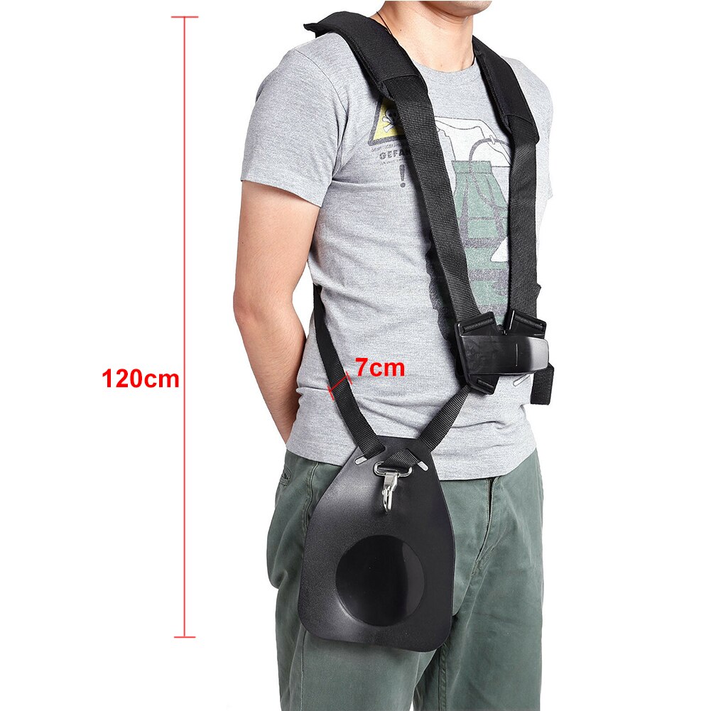 Ergonomic Convenient Pruner Strimmer Double Breasted Universal Harness Shoulder Strap With Hook Carry For Brush Cutter Trimmer