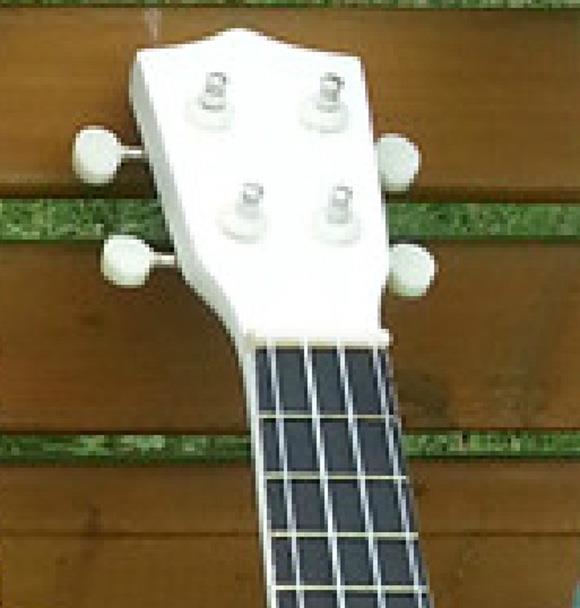 Mini 21 '' sopran ukulele 12 bånd instrument træ hawaiiansk guitar hvid