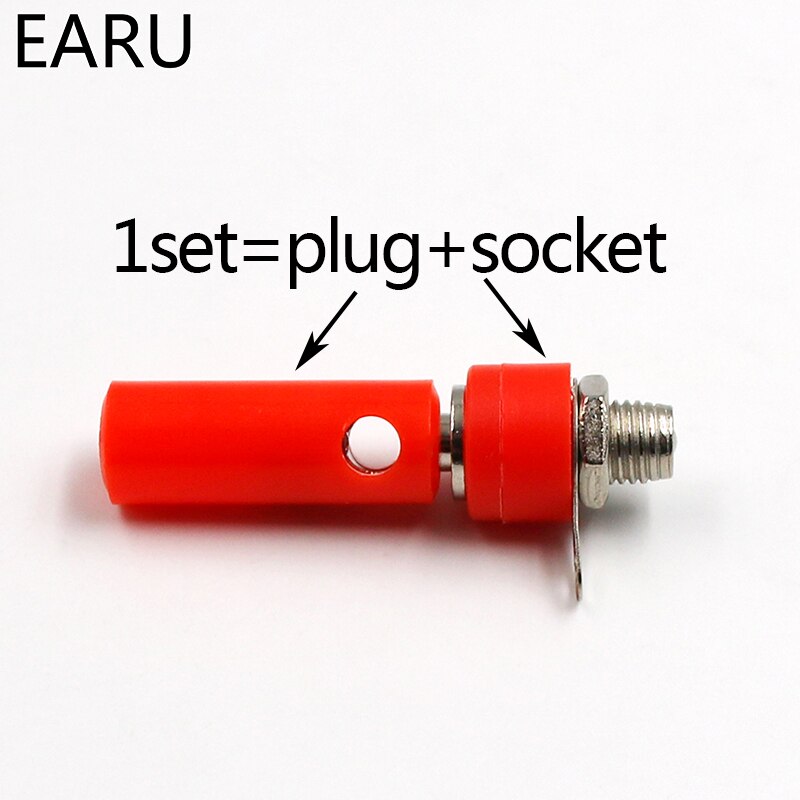 1 set hane och hona  j072 4mm banankontakt hane och hona för att sätta i kontakt bananstift diy modeller