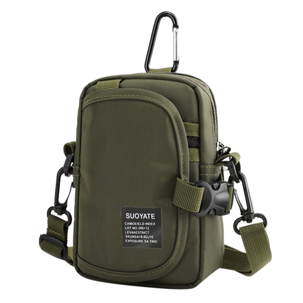 Unisex Waterproof Mobile Phone Bags Single Shoulder Messenger Bags Business Style Chest Bag Male Men Bolsa #YJ: Army Green