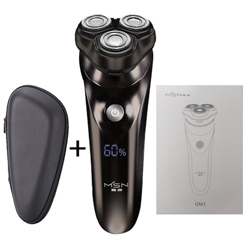 Xiaomi elektrisch scheerapparaat voor mannen, elektrisch scheerapparaat, waterdicht, droog, nat, baardtrimmer, lcd-scherm, scheerapparaat, oplaadbaar, usb, afwasbaar: Zwarte opbergdoos